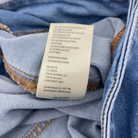 Free People Penny Flare Jeans Womens 27 Blue Crossover Waist Bell Bottom Denim - Picture 12 of 13